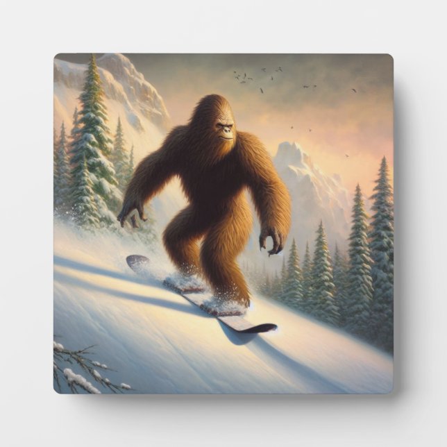 Bigfoot Snowboarding Plaque (Front)