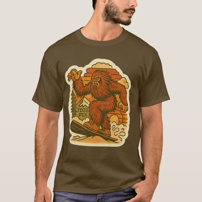 Bigfoot Snowboarding T-Shirt (Front)