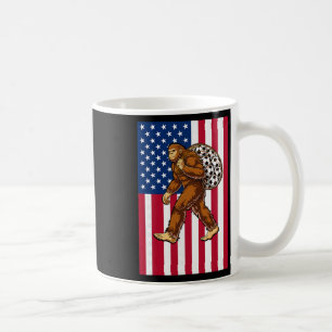 Bigfoot Soccer Usa Flag Funny Patriotic Sasquatch  Coffee Mug