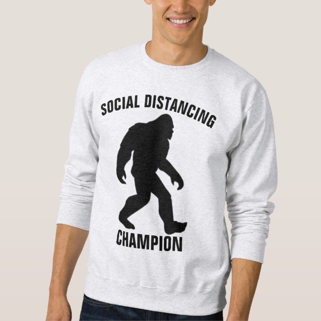 BIGFOOT SOCIAL DISTANCING CHAMPION Funny T-shirts (Front)