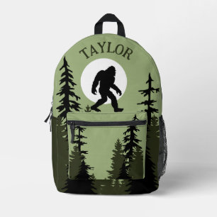 Bigfoot Squatchin in the Forest Sasquatch Printed Backpack