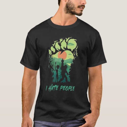 Bigfoot St Patricks Day I Hate People Saint Padd T_Shirt