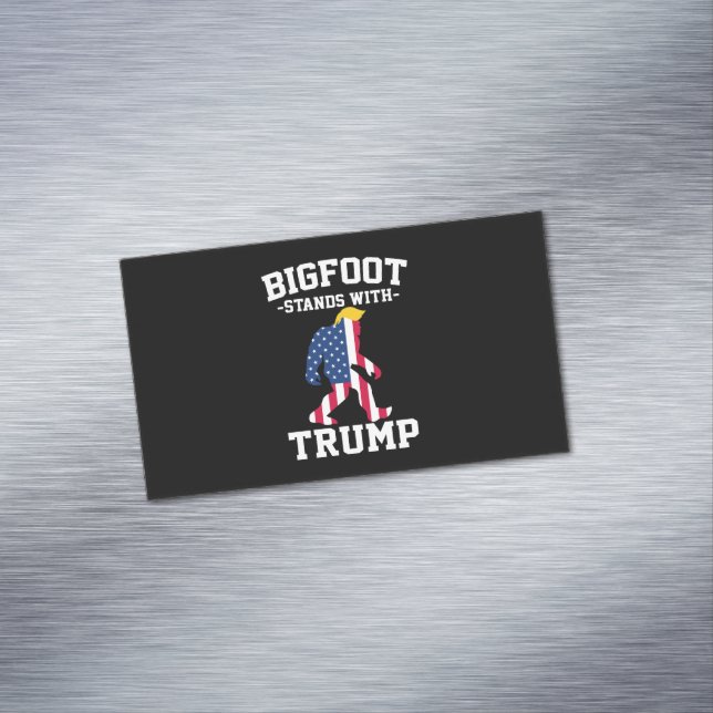 Bigfoot Stands With Trump 2024 Elections Business Card Magnet (In Situ)