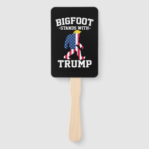 Bigfoot Stands With Trump 2024 Elections Hand Fan