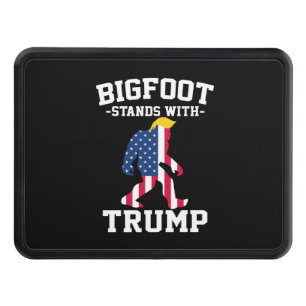 Bigfoot Stands With Trump 2024 Elections Hitch Cover
