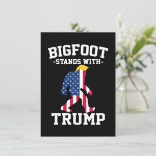 Bigfoot Stands With Trump 2024 Elections Holiday Card