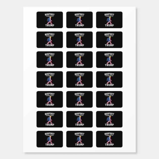 Bigfoot Stands With Trump 2024 Elections Matchboxes (Sticker Sheet)