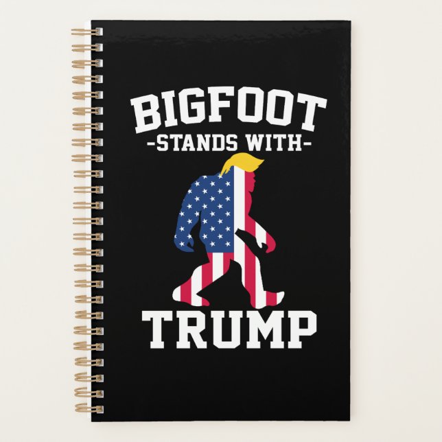 Bigfoot Stands With Trump 2024 Elections Planner (Front)