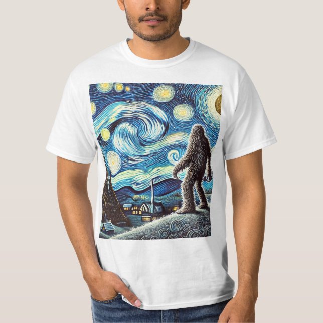 Bigfoot Starry Night T-Shirt (Front)