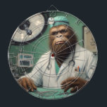 Bigfoot Surgeon Dart Board<br><div class="desc">Introducing our Bigfoot Surgeon artwork! This unique image portrays Bigfoot in a way you’ve never seen before - as a dedicated and skilled surgeon. Dressed in a white lab coat, a surgical cap, and a stethoscope around his neck, Bigfoot stands ready at an operating table, surgical instruments at his disposal....</div>