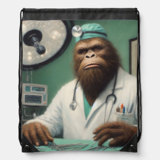 Bigfoot Surgeon Drawstring Bag