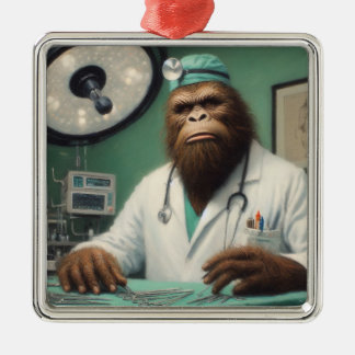 Bigfoot Surgeon Metal Ornament