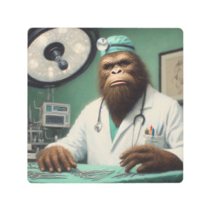 Bigfoot Surgeon Metal Print