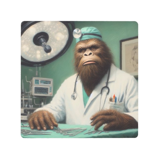 Bigfoot Surgeon Metal Print (Front)