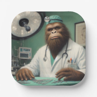 Bigfoot Surgeon Paper Plates