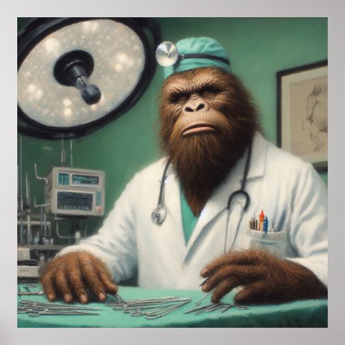 Bigfoot Surgeon Poster