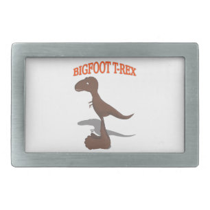Bigfoot T-Rex Drawing Belt Buckle