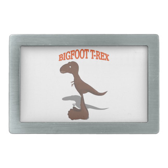 Bigfoot T-Rex Drawing Belt Buckle (Front)