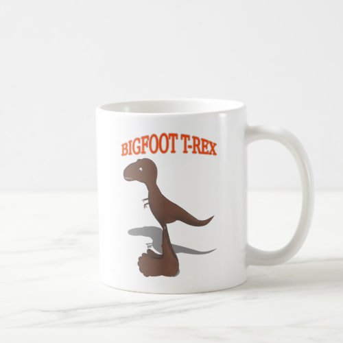 Bigfoot T_Rex Drawing Coffee Mug