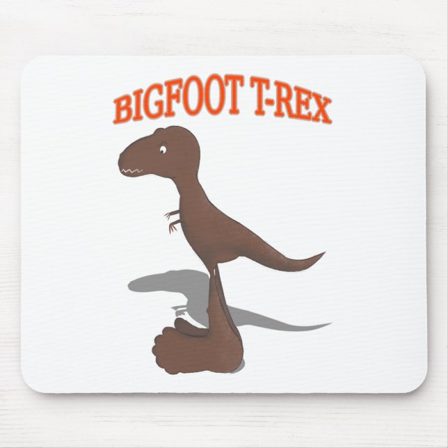 Bigfoot T-Rex Drawing Mouse Pad (Front)