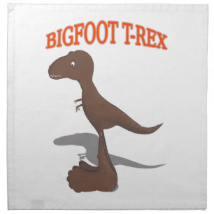 Bigfoot T-Rex Drawing Napkin
