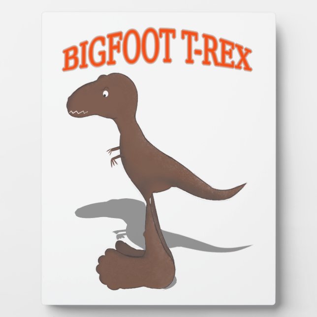 Bigfoot T-Rex Drawing Plaque (Front)