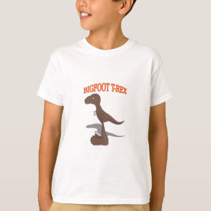 Bigfoot T-Rex Drawing T-Shirt
