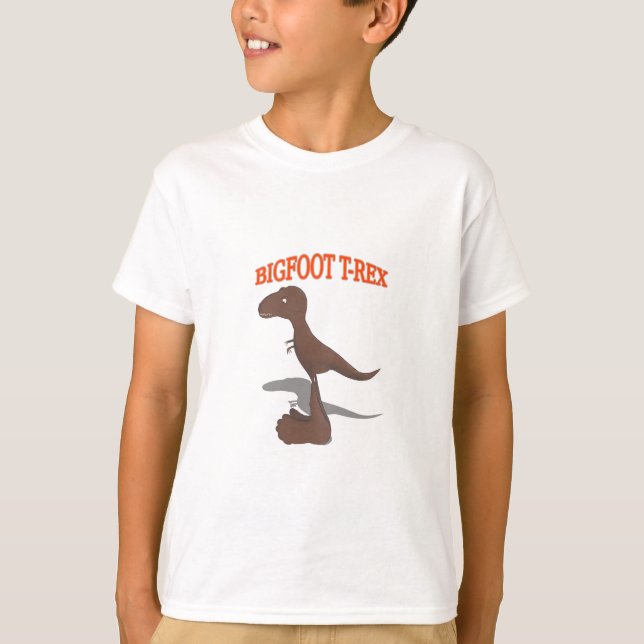 Bigfoot T-Rex Drawing T-Shirt (Front)