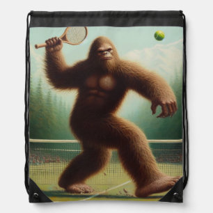 Bigfoot Tennis Drawstring Bag