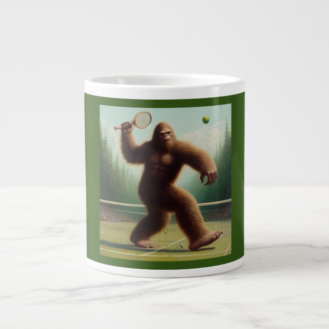 Bigfoot Tennis Giant Coffee Mug (Front)