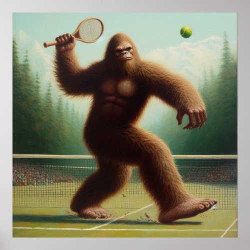 Bigfoot Tennis Poster