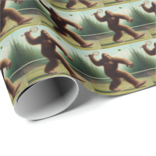Bigfoot Tennis Wrapping Paper