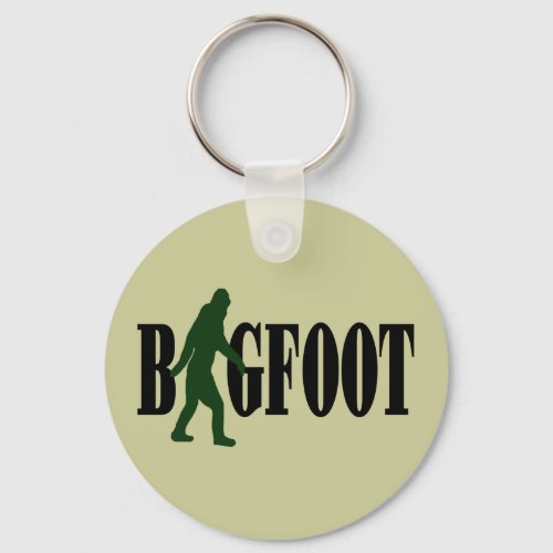 Bigfoot text  green squatch graphic keychain