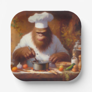 Bigfoot the Chef Paper Plates
