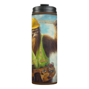 Bigfoot the Construction Worker Thermal Tumbler