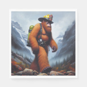 Bigfoot the Hot Shot Fireman Napkins