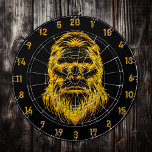 Bigfoot: The Real Target Practice Dart Board<br><div class="desc">1. Introducing the ultimate addition to your man cave or tourist attraction sales outlet: the sasquatch Dart Board with a striking gold face. This unique dart board features an eye-catching design that showcases a whimsical yeti, also known as Bigfoot or Sasquatch, prominently displayed at its center. The board's vibrant gold...</div>