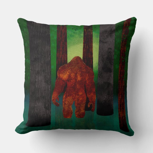 Bigfoot Throw Pillow (Front)