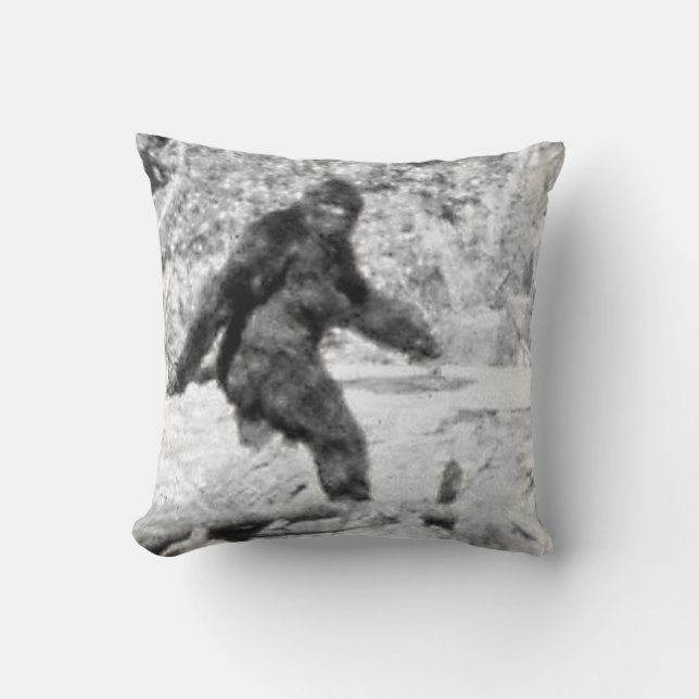 Bigfoot Throw Pillow (Front)