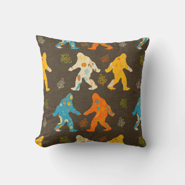 Bigfoot Throw Pillow (Front)
