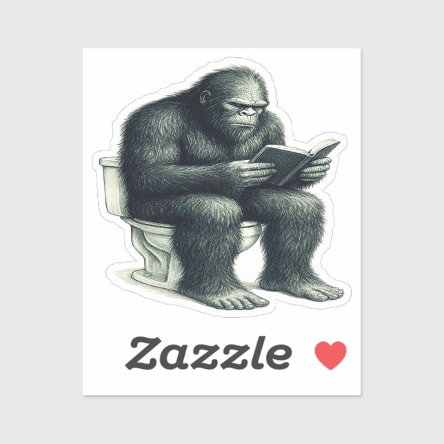 Bigfoot Toilet  Sticker (Sheet)
