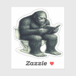 Bigfoot Toilet  Sticker
