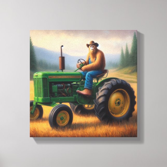 Bigfoot Tractor Canvas Print (Front)