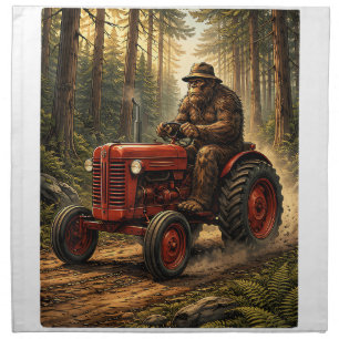 Bigfoot Tractor Design for Farmer Dad Farming Farm Cloth Napkin