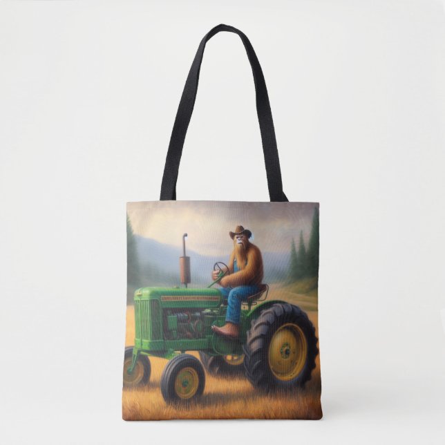 Bigfoot Tractor Tote Bag (Front)