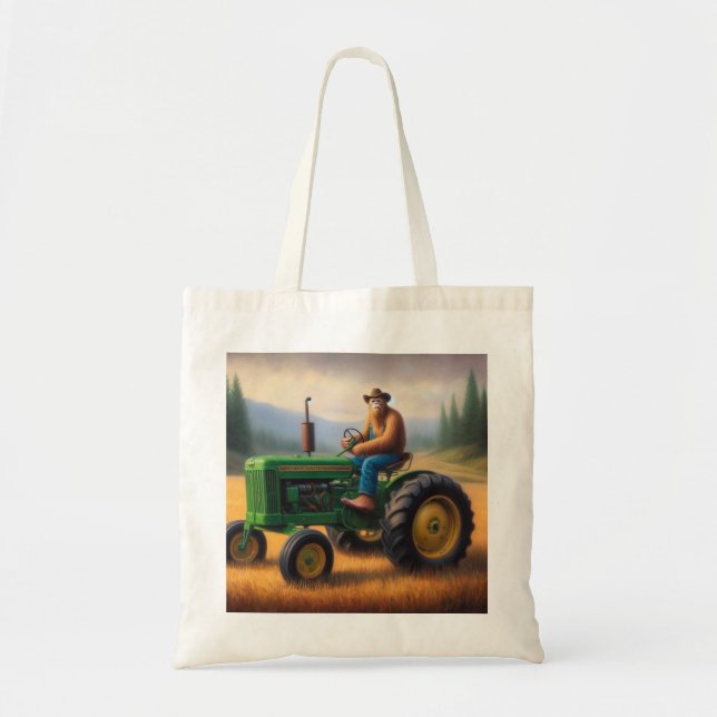 Bigfoot Tractor Tote Bag (Front)