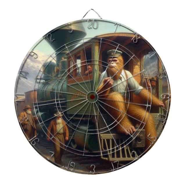 Bigfoot Train Engineer Dart Board (Front)