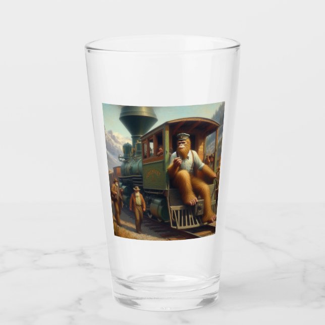 Bigfoot Train Engineer Glass (Front)