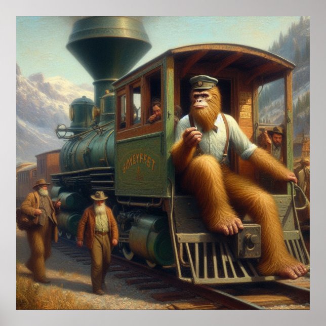 Bigfoot Train Engineer Poster (Front)