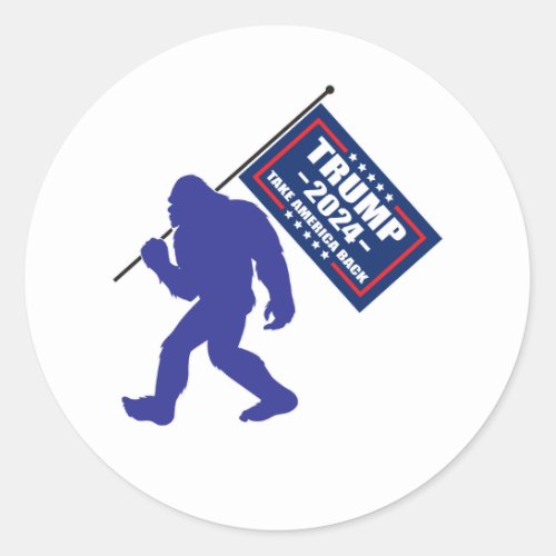 Bigfoot Trump 2024 Classic Round Sticker